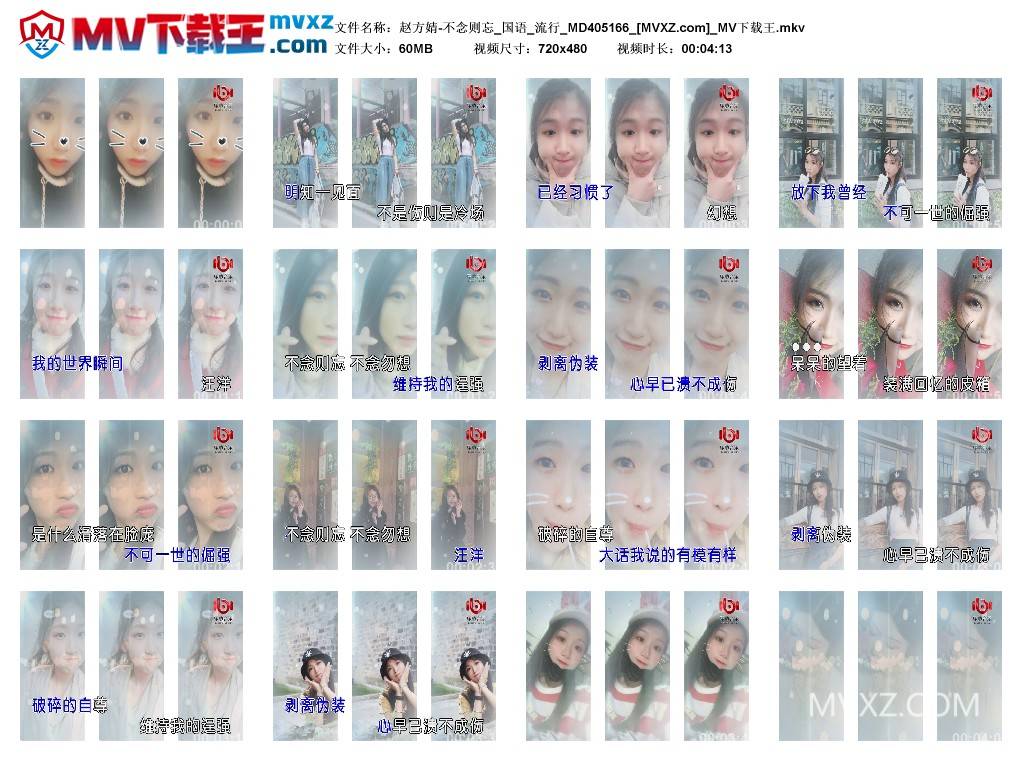 赵方婧-不念则忘_国语_流行_MD405166